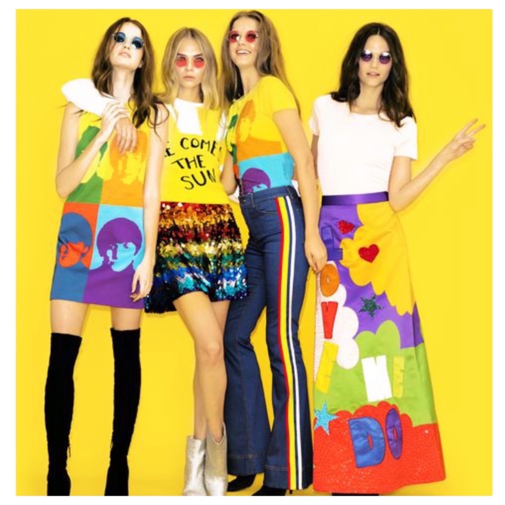 ALICE + OLIVIA X BEATLES CLYDE SHIFT DRESS - Picture 13 of 16